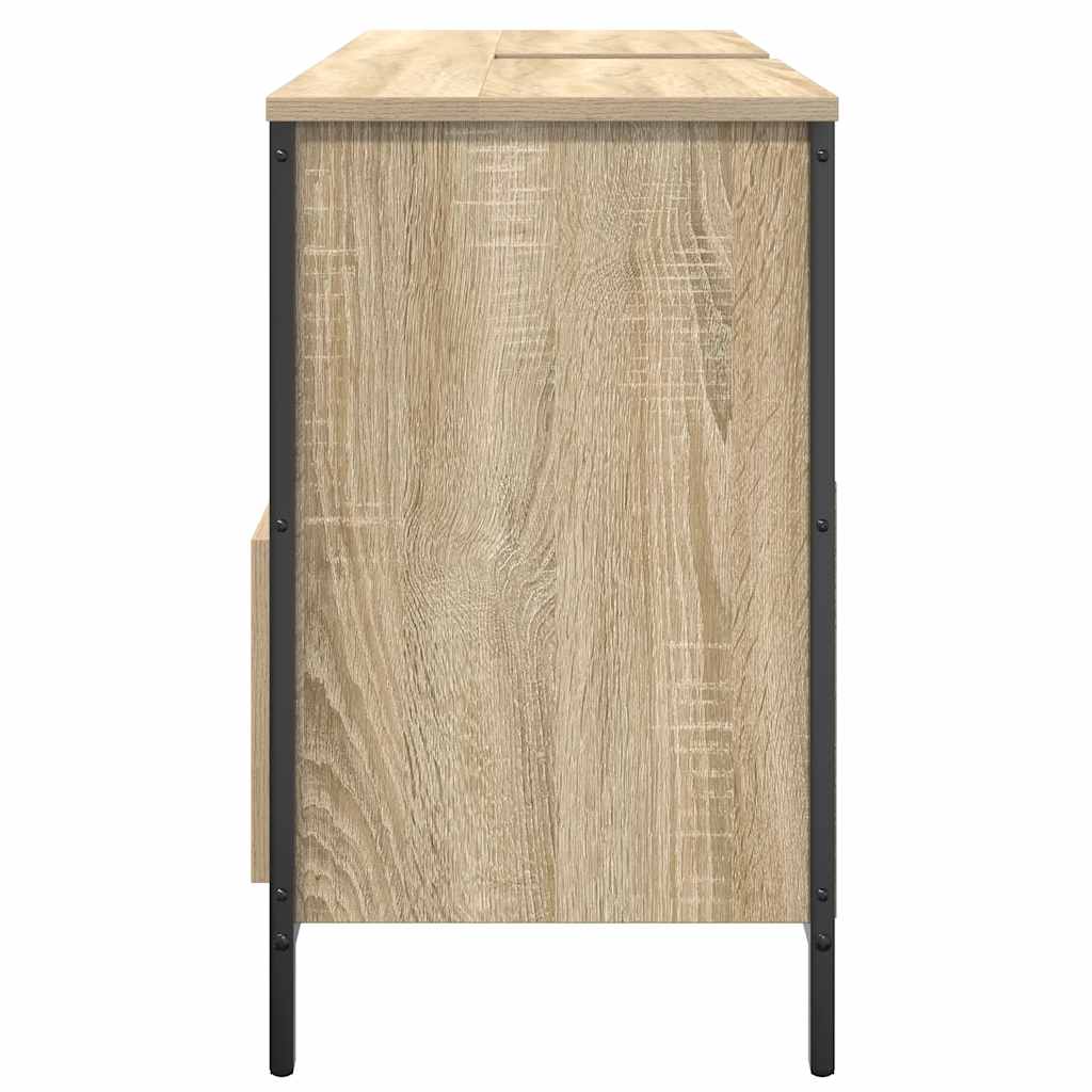 Bathroom Basin Cabinet with Drawers Sonoma Oak 90x34,5x60 cm