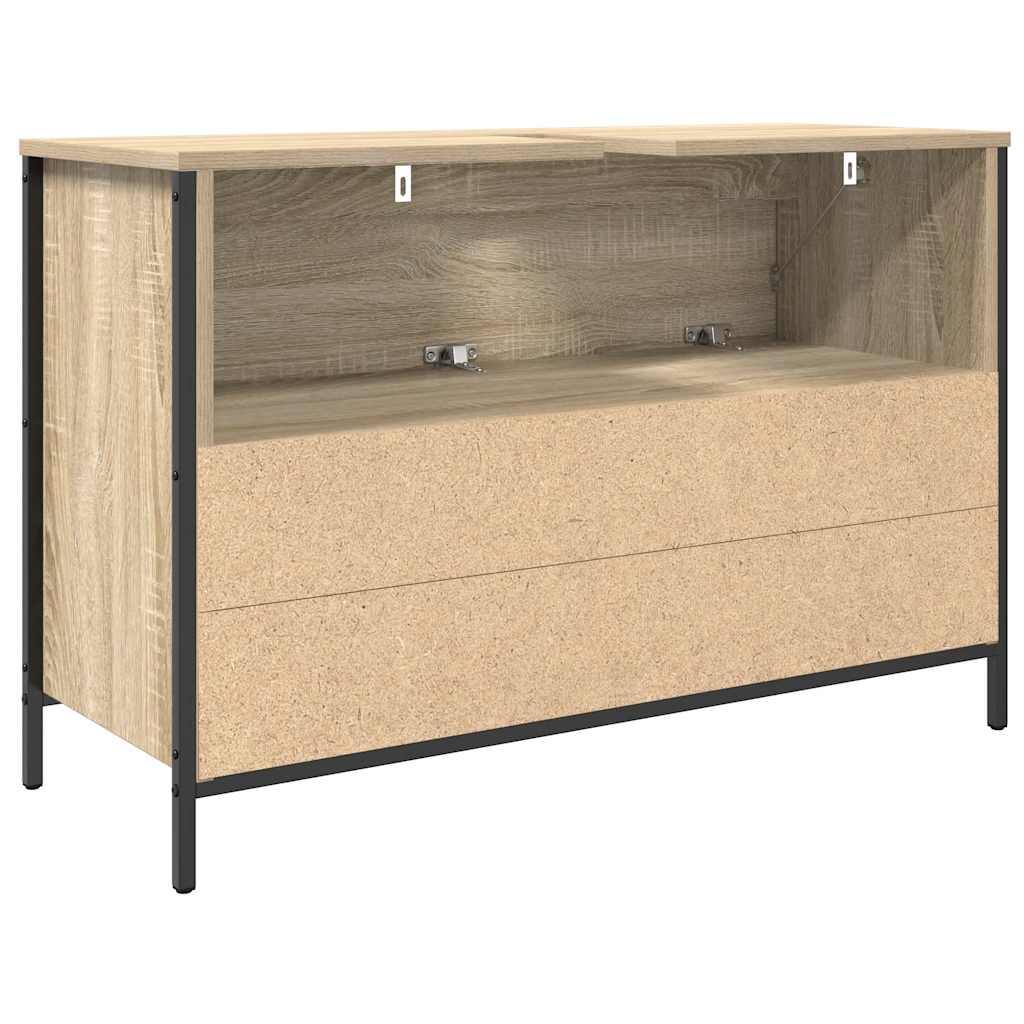 Bathroom Basin Cabinet with Drawers Sonoma Oak 90x34,5x60 cm