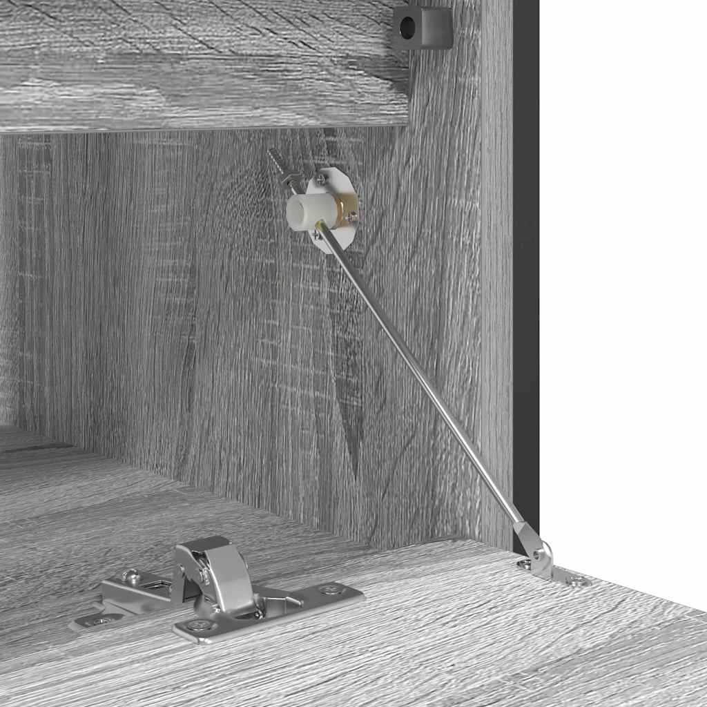 Bathroom Basin Cabinet with Drawers Grey Sonoma 90x34,5x60 cm