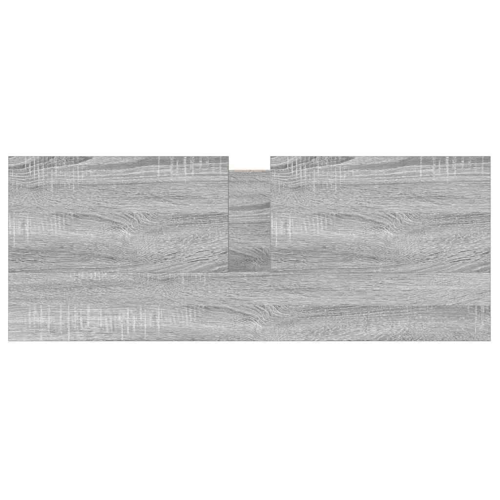 Bathroom Basin Cabinet with Drawers Grey Sonoma 90x34,5x60 cm