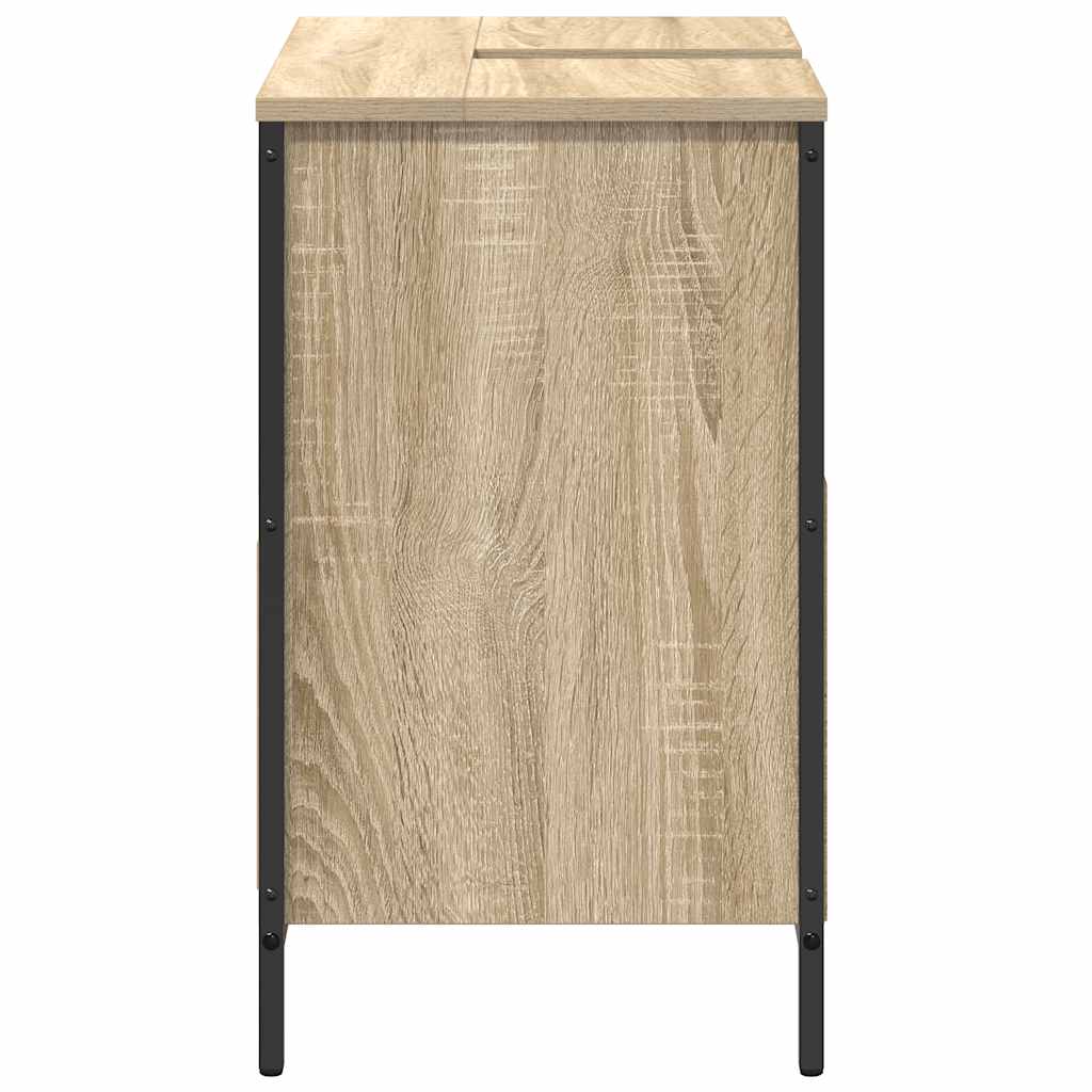 Bathroom Basin Cabinet with Drawers Sonoma Oak 60x34,5x60 cm
