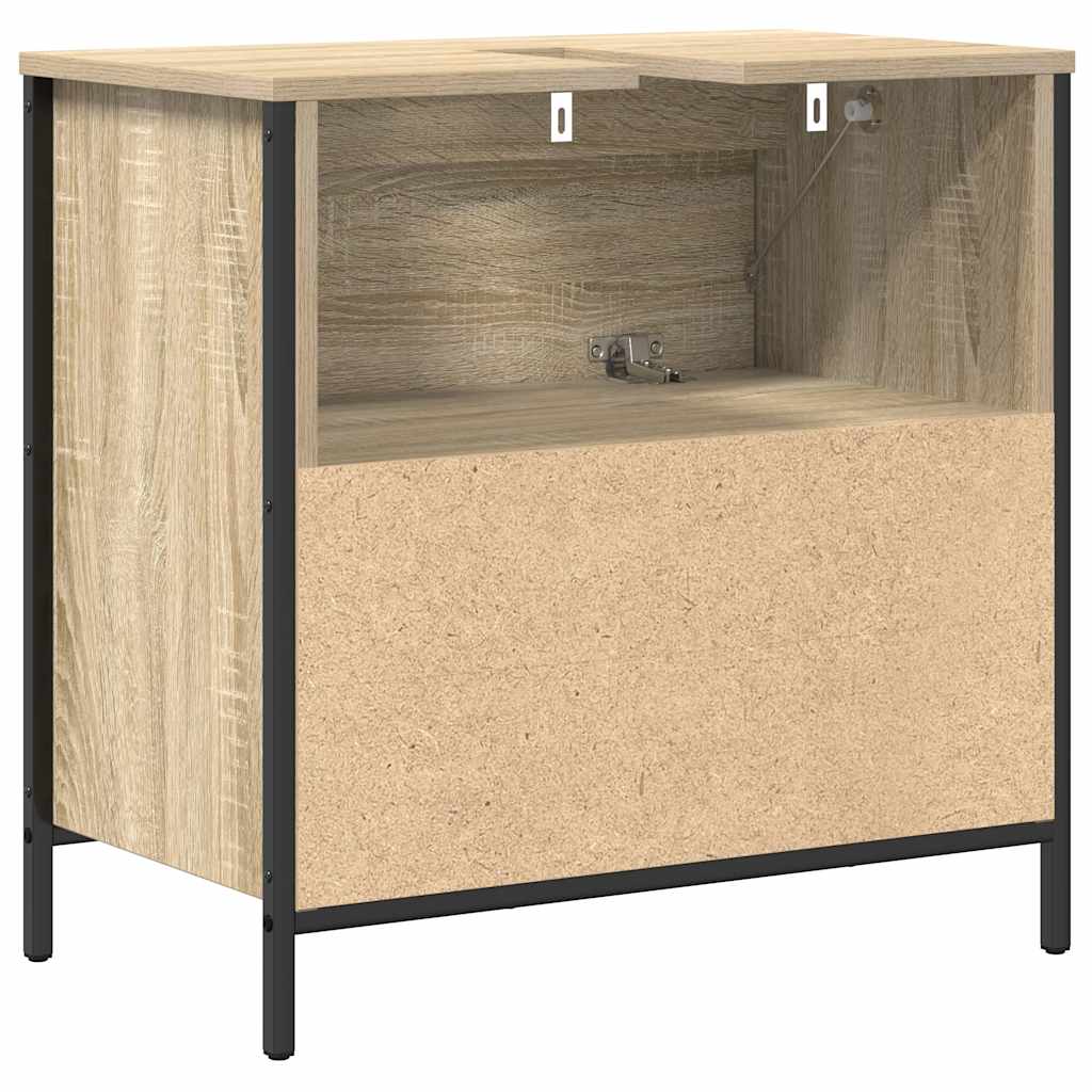 Bathroom Basin Cabinet with Drawers Sonoma Oak 60x34,5x60 cm