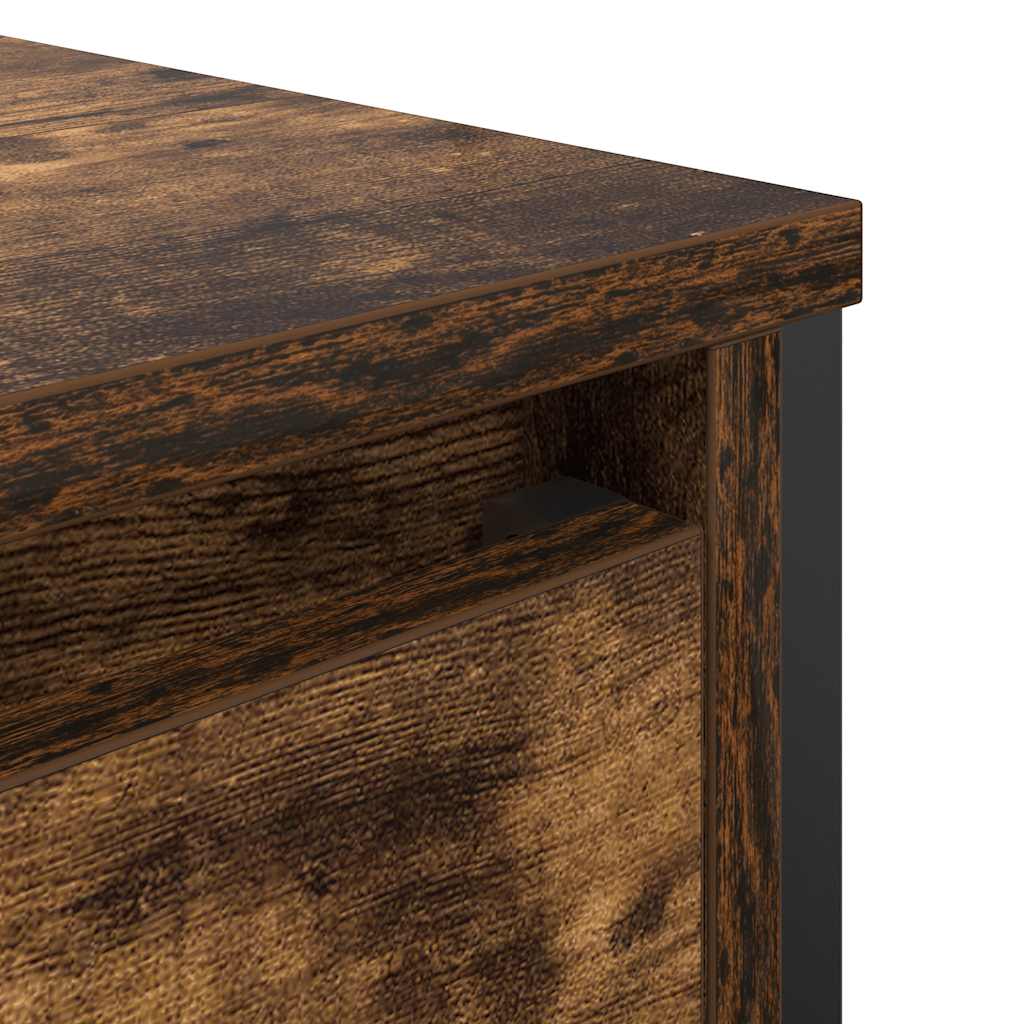 Bathroom Basin Cabinet with Drawers Smoked Oak 60x34,5x60 cm