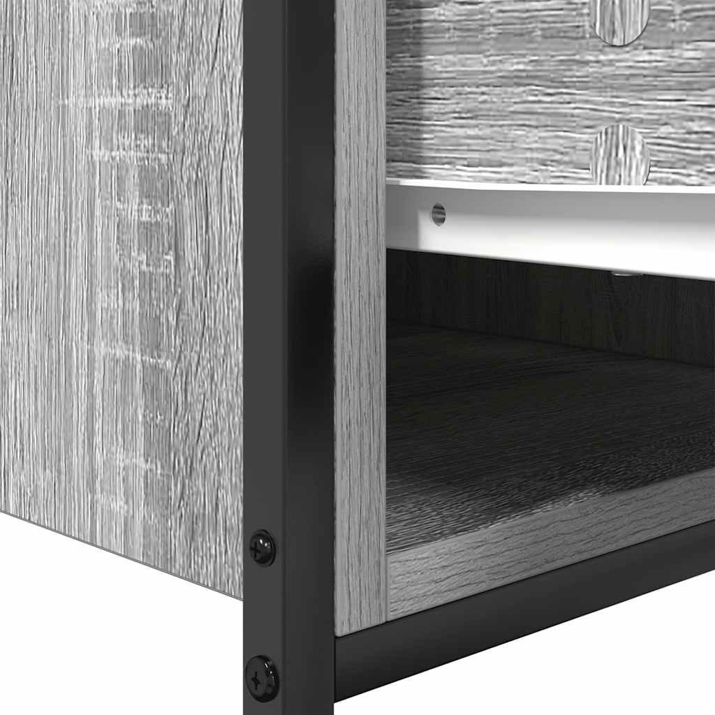 Bathroom Basin Cabinet with Drawers Grey Sonoma 60x34,5x60 cm