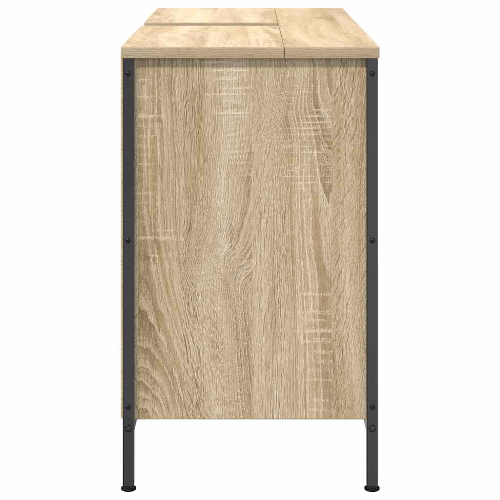 Basin Cabinet with Drawers Sonoma Oak 90x34,5x60 cm