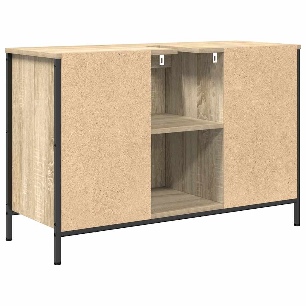 Basin Cabinet with Drawers Sonoma Oak 90x34,5x60 cm