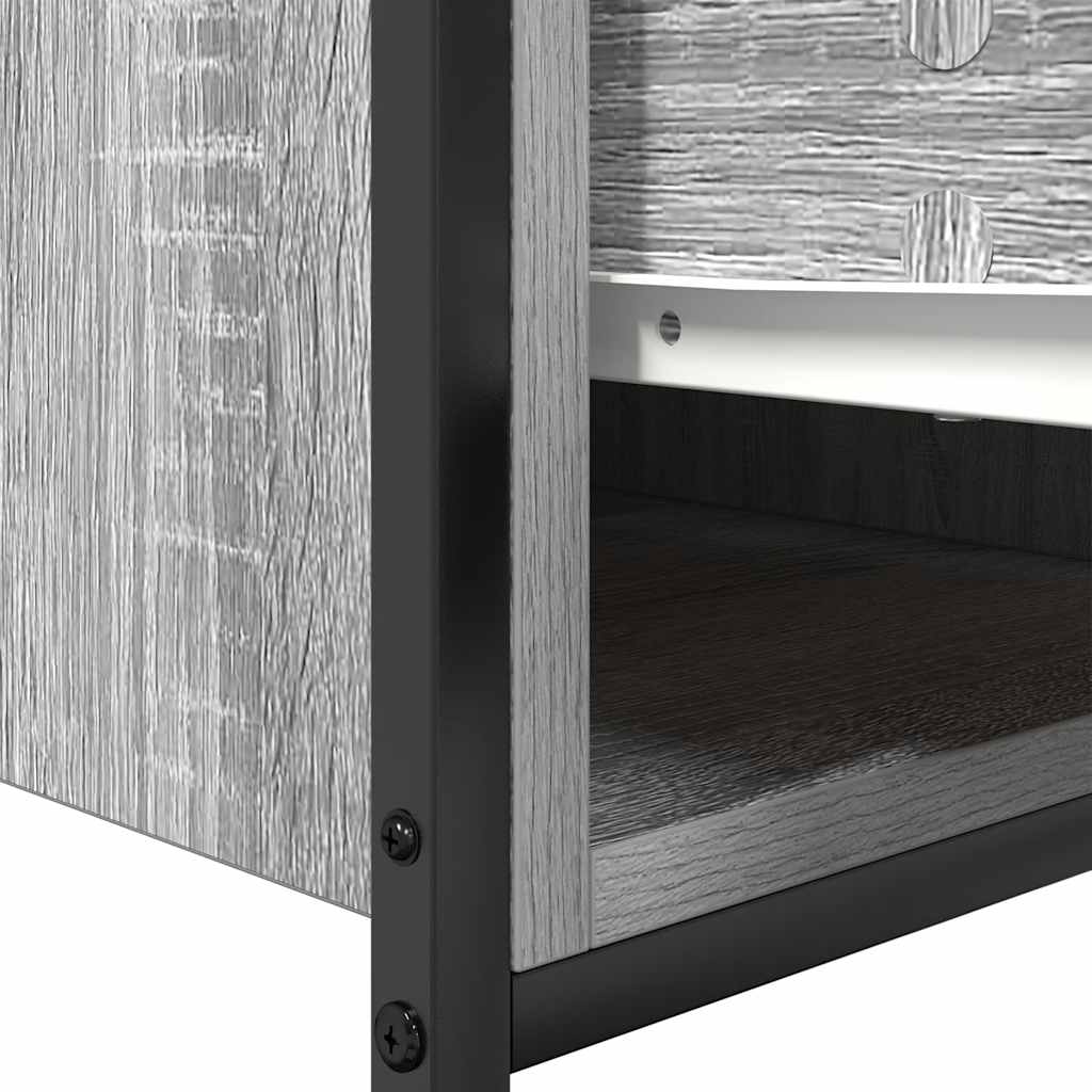 Basin Cabinet with Drawers Grey Sonoma 90x34,5x60 cm