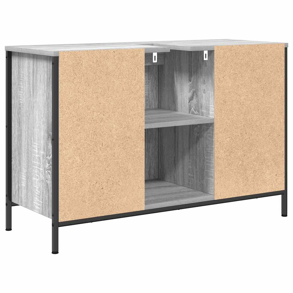 Basin Cabinet with Drawers Grey Sonoma 90x34,5x60 cm