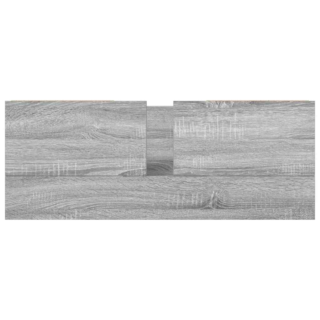 Basin Cabinet with Drawers Grey Sonoma 90x34,5x60 cm