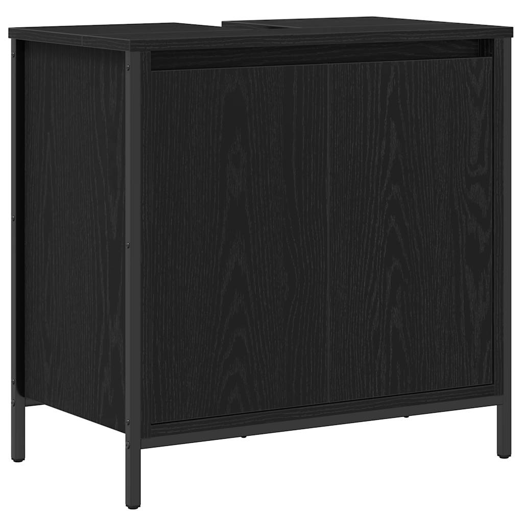 Bathroom Basin Cabinet Black 60x34,5x60 cm