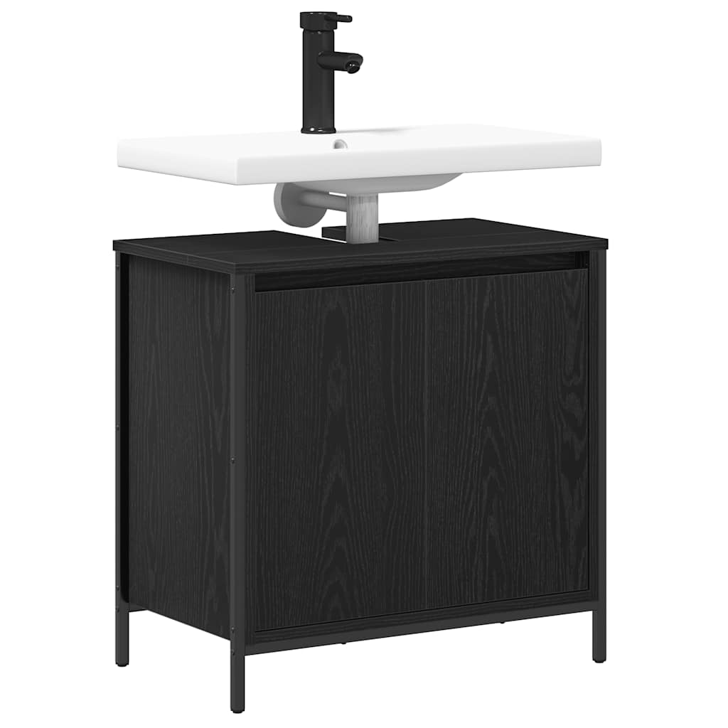 Bathroom Basin Cabinet Black 60x34,5x60 cm