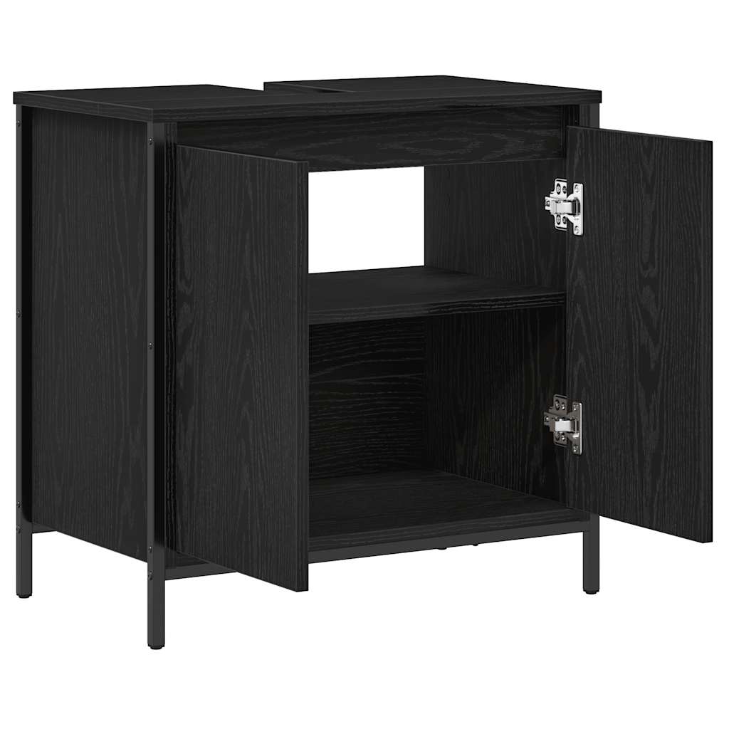 Bathroom Basin Cabinet Black 60x34,5x60 cm