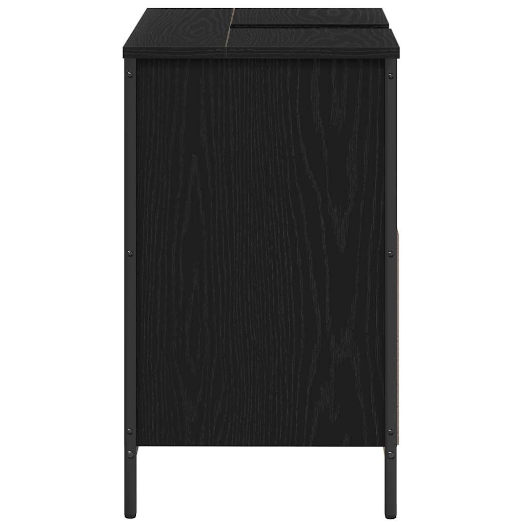 Bathroom Basin Cabinet Black 60x34,5x60 cm