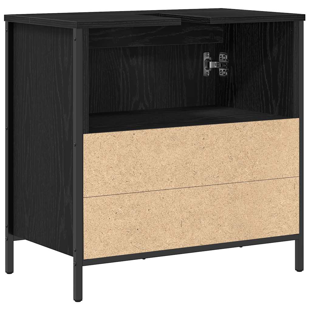 Bathroom Basin Cabinet Black 60x34,5x60 cm