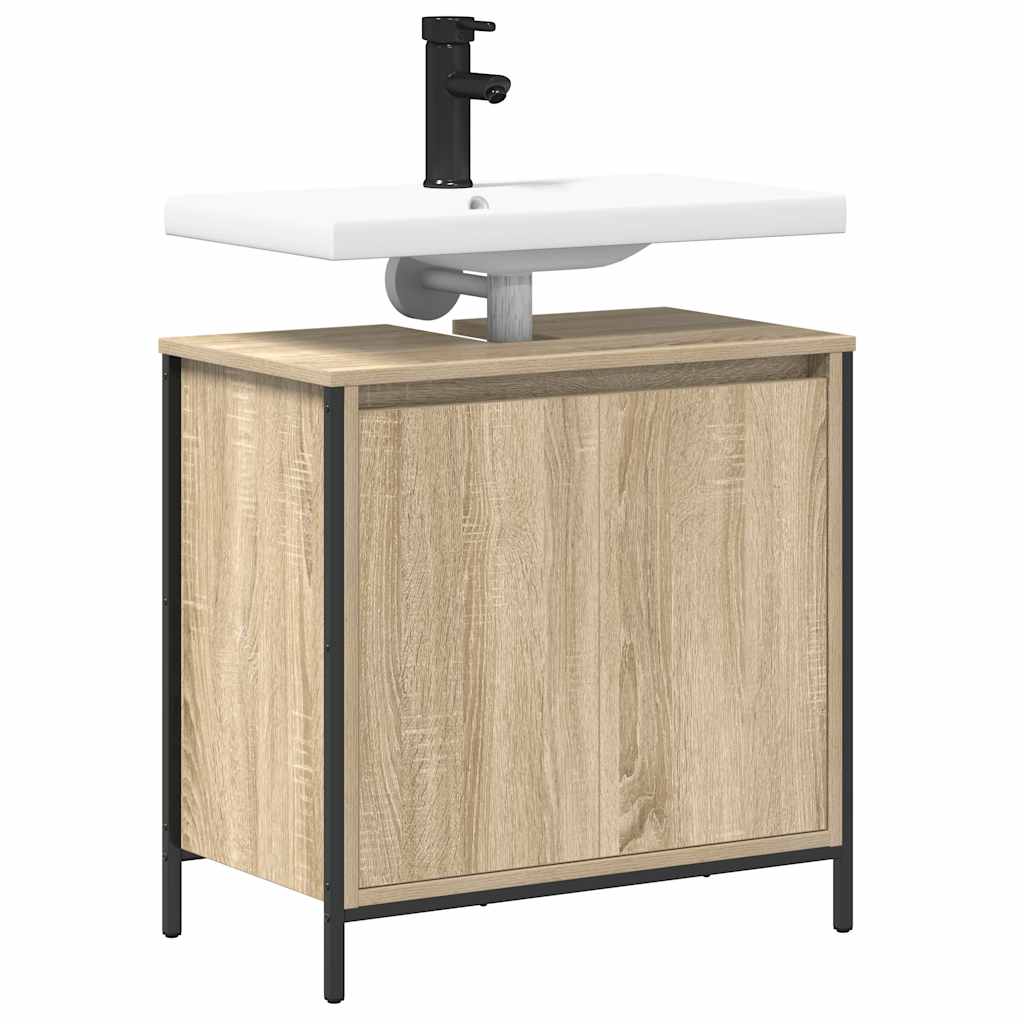 Bathroom Basin Cabinet Sonoma Oak 60x34,5x60 cm
