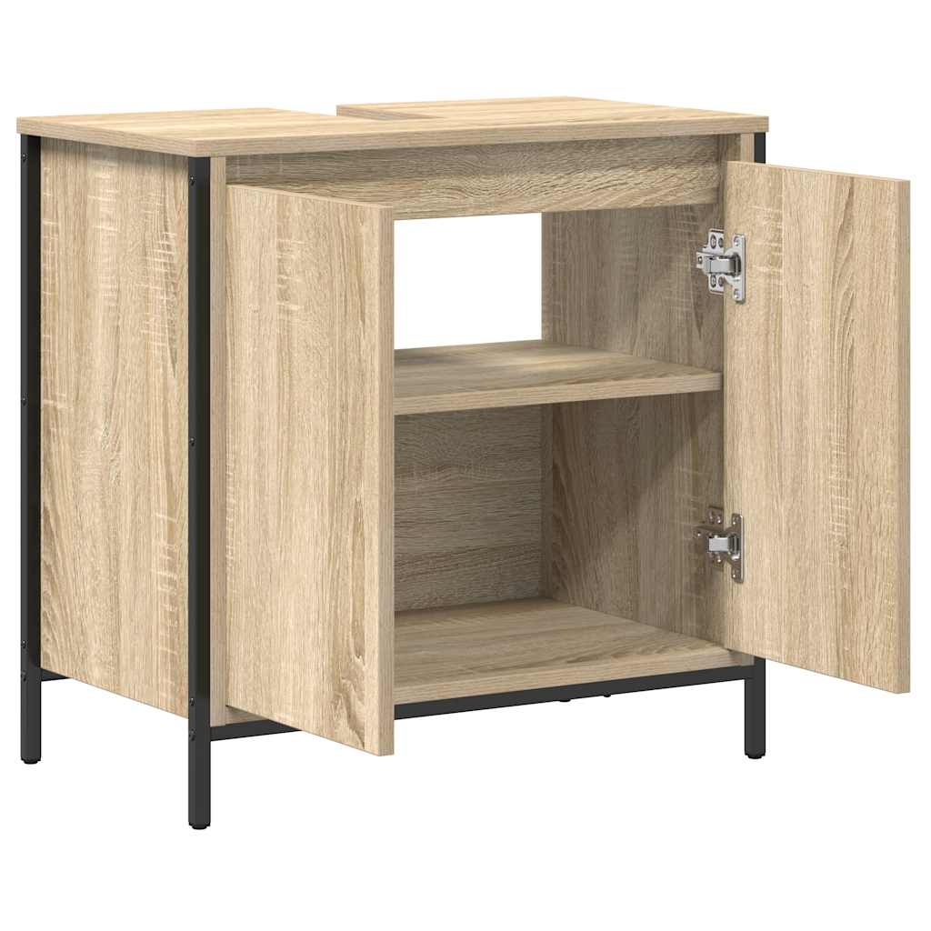 Bathroom Basin Cabinet Sonoma Oak 60x34,5x60 cm