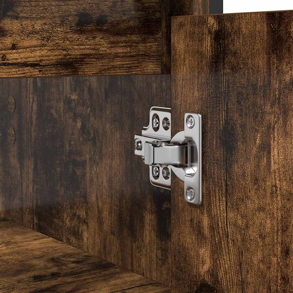 Bathroom Basin Cabinet Smoked Oak 60x34,5x60 cm