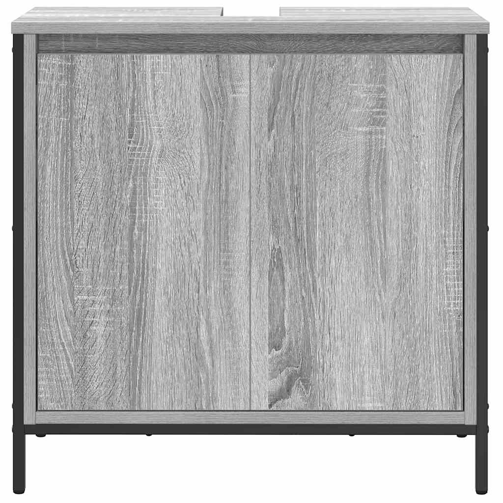 Bathroom Basin Cabinet Grey Sonoma 60x34,5x60 cm