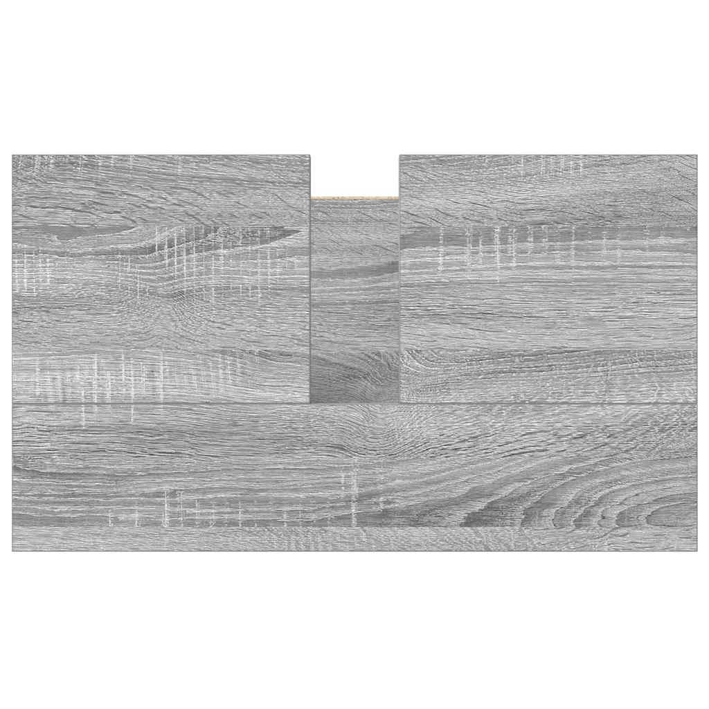 Bathroom Basin Cabinet Grey Sonoma 60x34,5x60 cm