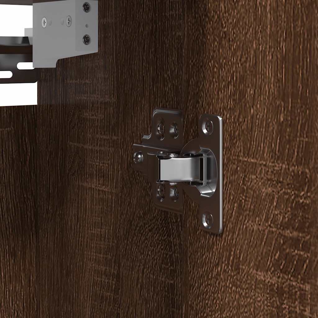 Bathroom Wall Cabinet with Mirror Brown Oak 50x21x60 cm