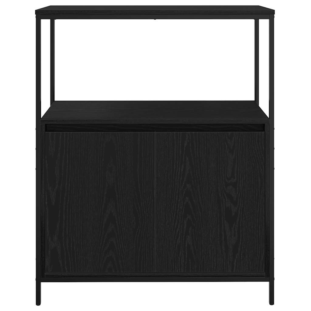 Bathroom Cabinet with Shelves Black Oak 76,5x35x95 cm