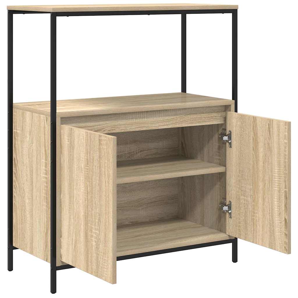Bathroom Cabinet with Shelves Sonoma Oak 76,5x35x95 cm