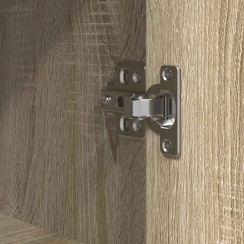 Bathroom Cabinet with Shelves Sonoma Oak 76,5x35x95 cm