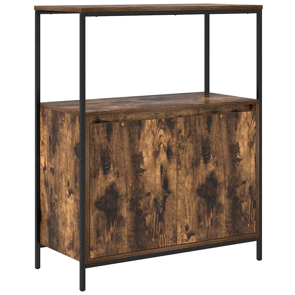 Bathroom Cabinet with Shelves Smoked Oak 76,5x35x95 cm