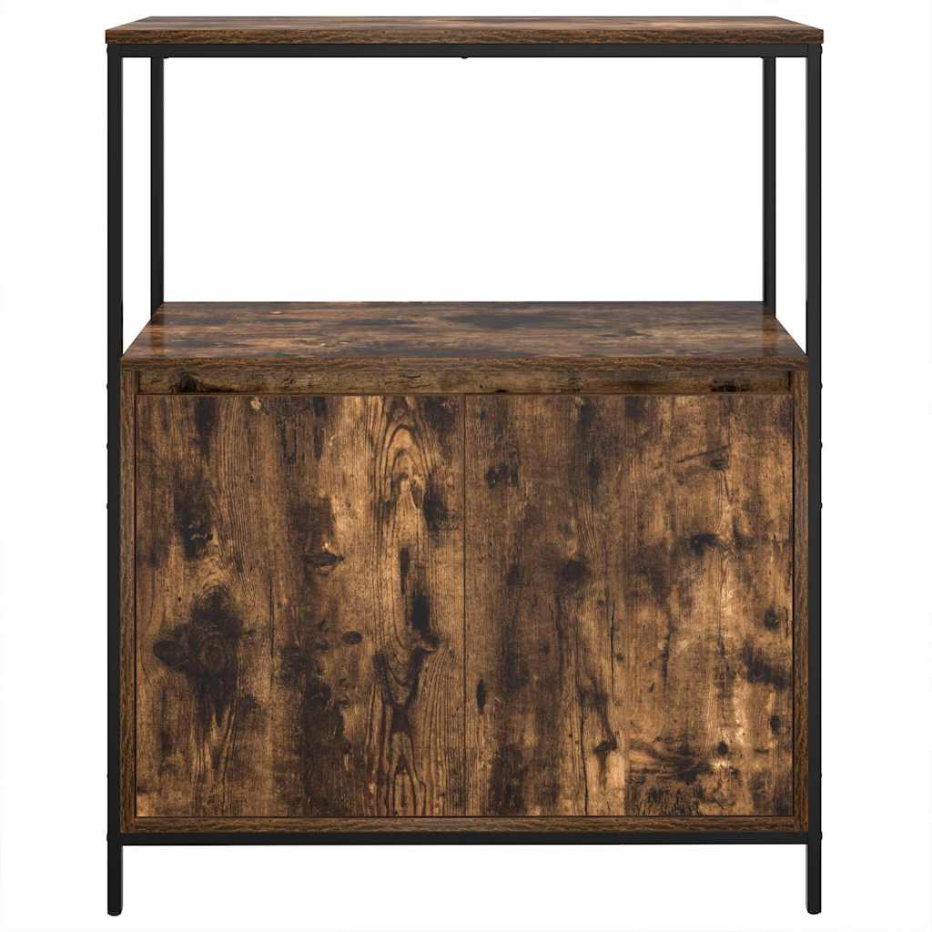Bathroom Cabinet with Shelves Smoked Oak 76,5x35x95 cm