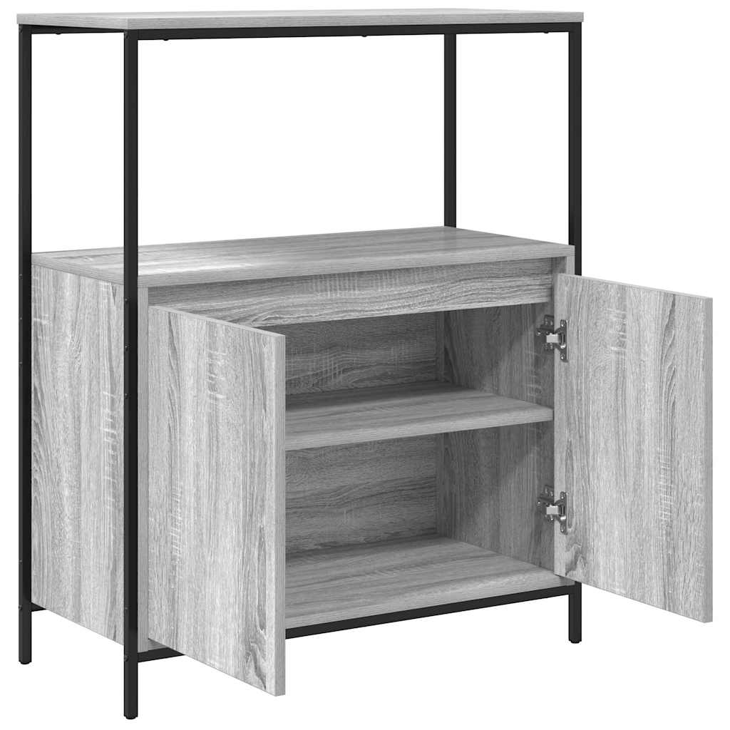 Bathroom Cabinet with Shelves Grey Sonoma 76,5x35x95 cm