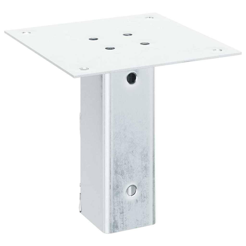 Post Bases Square 4 pcs Silver 46x46 mm Galvanised Steel