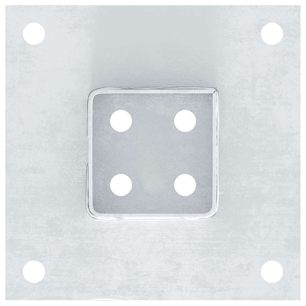 Post Bases Square 12 pcs Silver 71x71 mm Galvanised Steel