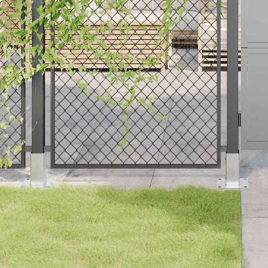 Post Bases Square 12 pcs Silver 71x71 mm Galvanised Steel