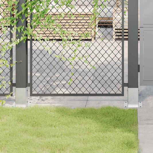 Post Bases Square 12 pcs Silver 81x81 mm Galvanised Steel