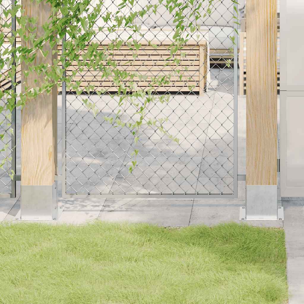 Post Bases Square 12 pcs Silver 141x141 mm Galvanised Steel