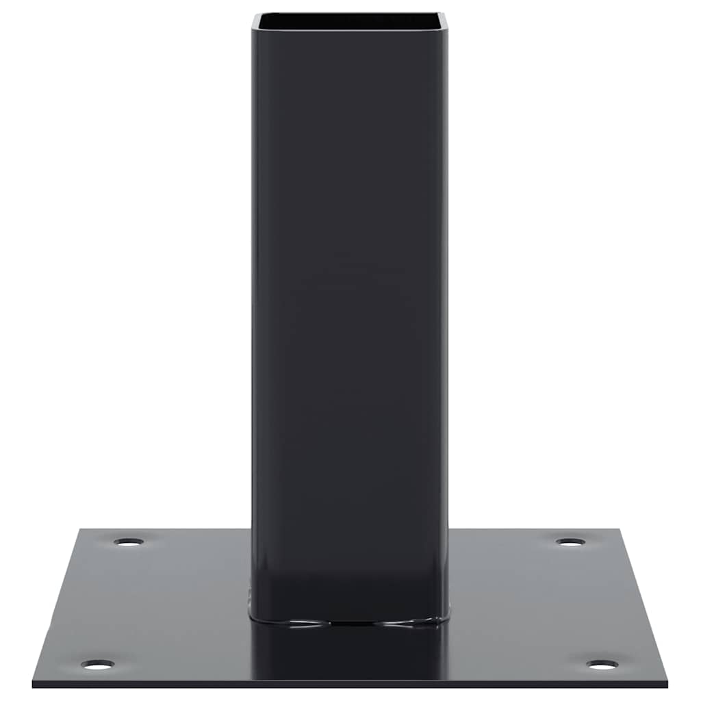 Post Bases Square 4 pcs Anthracite 46x46 mm Powder-coated Steel