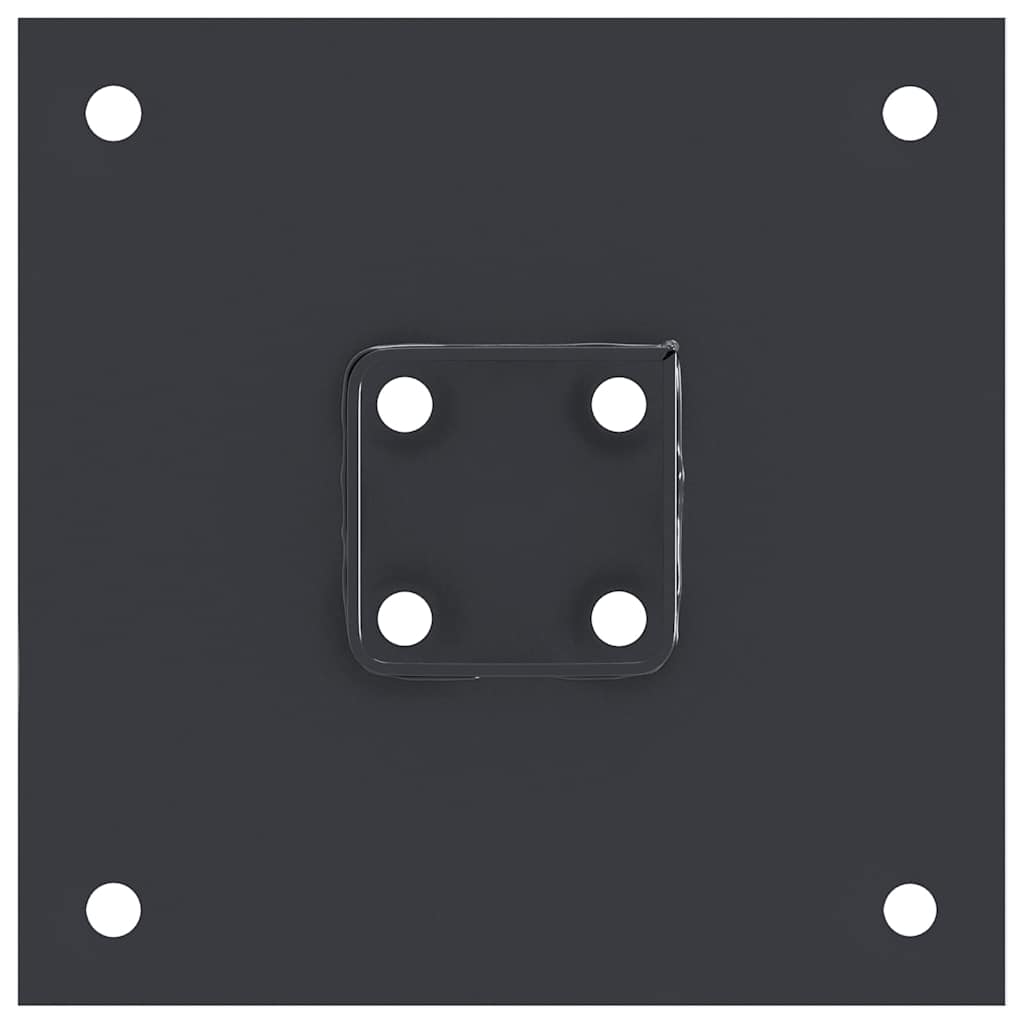 Post Bases Square 4 pcs Anthracite 46x46 mm Powder-coated Steel