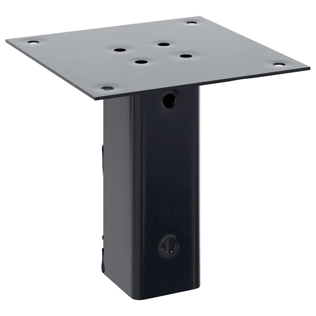 Post Bases Square 12 pcs Anthracite 46x46 mm Powder-coated Steel