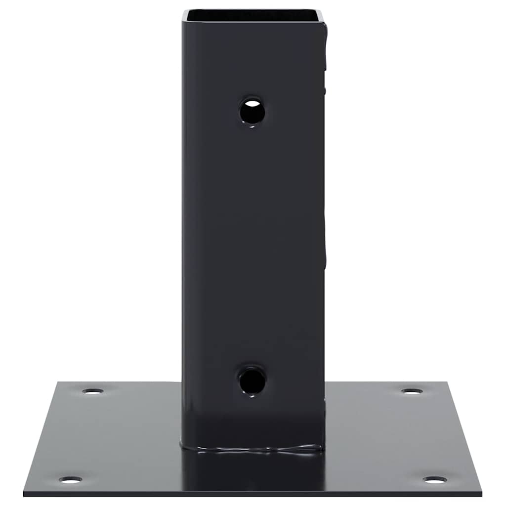Post Bases Square 12 pcs Anthracite 46x46 mm Powder-coated Steel