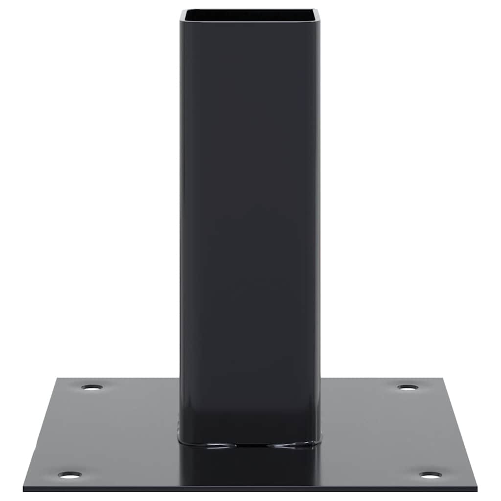 Post Bases Square 12 pcs Anthracite 46x46 mm Powder-coated Steel