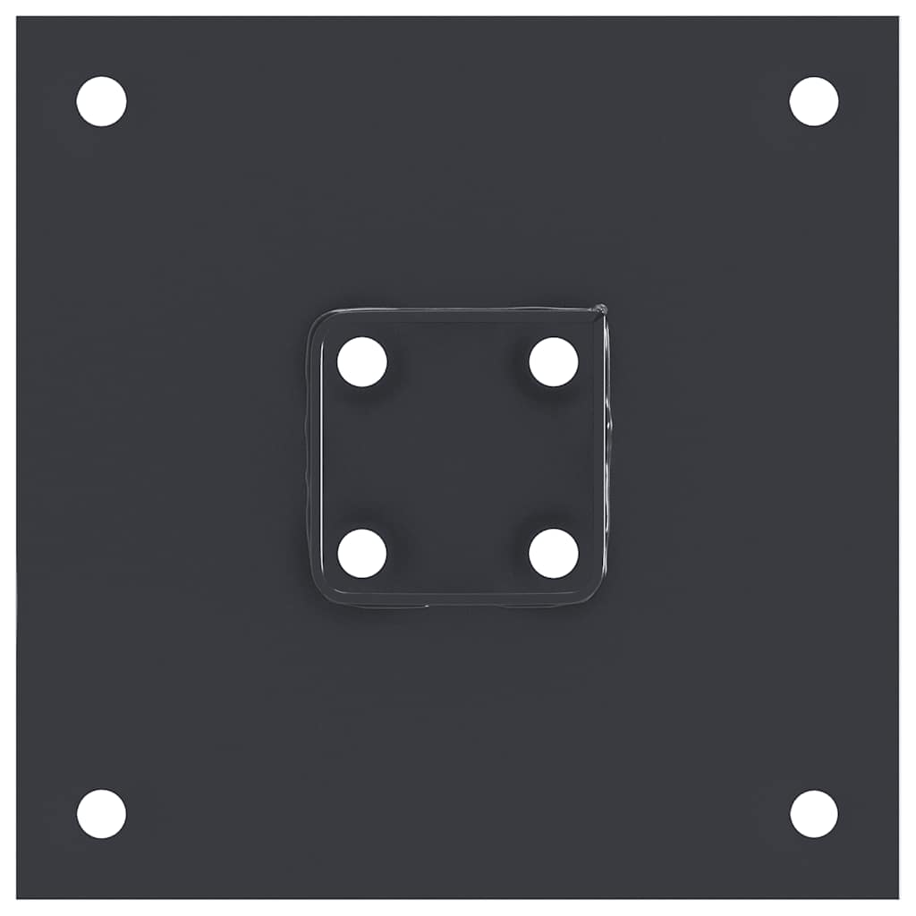Post Bases Square 12 pcs Anthracite 46x46 mm Powder-coated Steel