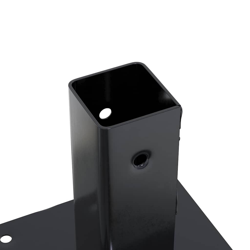 Post Bases Square 12 pcs Anthracite 46x46 mm Powder-coated Steel