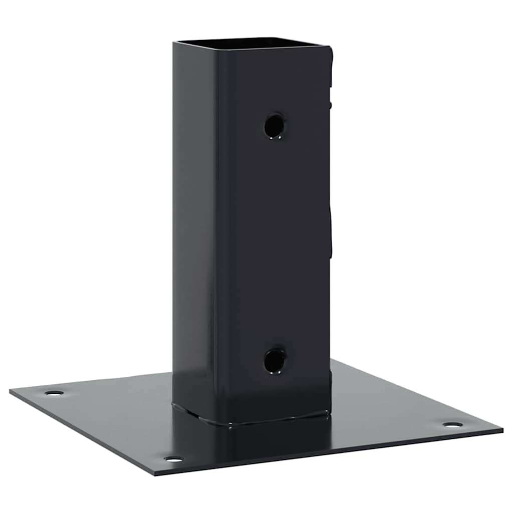 Post Bases Square 4 pcs Anthracite 51x51 mm Powder-coated Steel