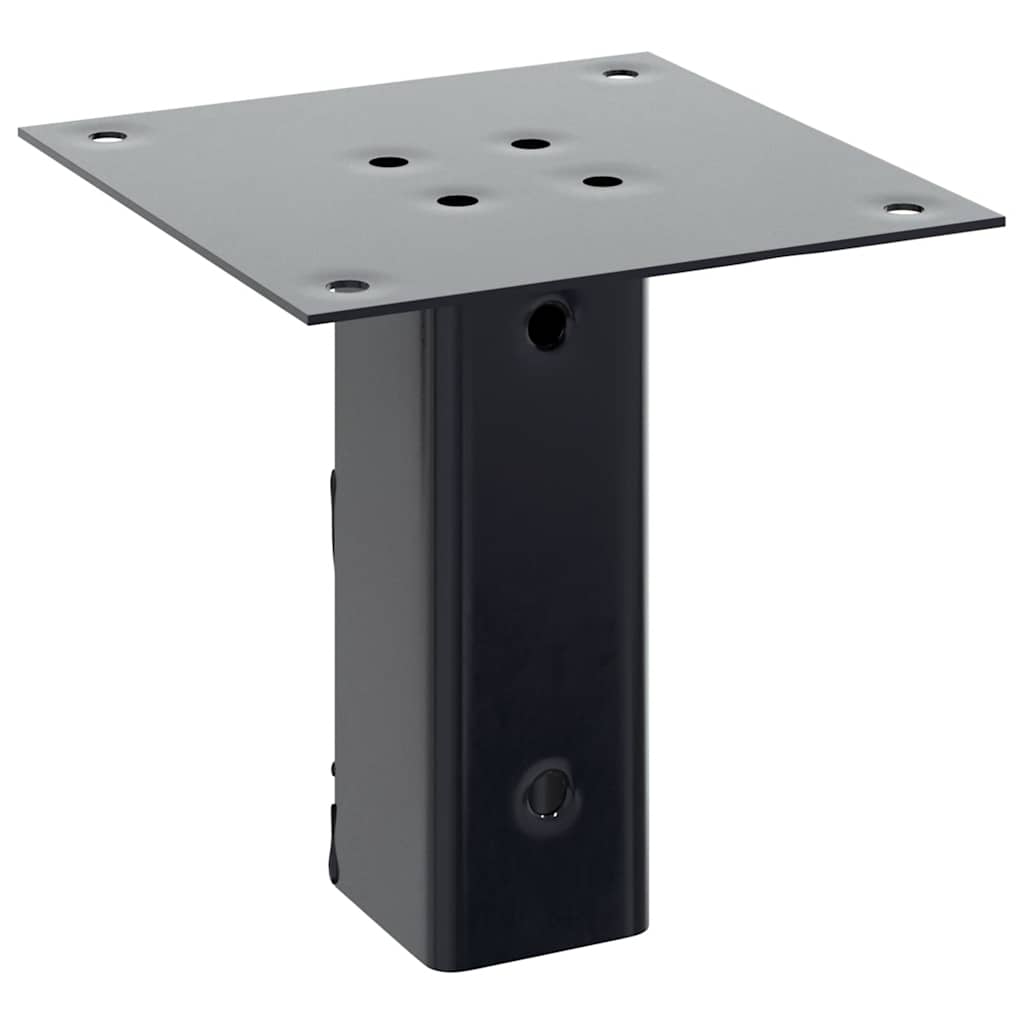 Post Bases Square 4 pcs Anthracite 51x51 mm Powder-coated Steel