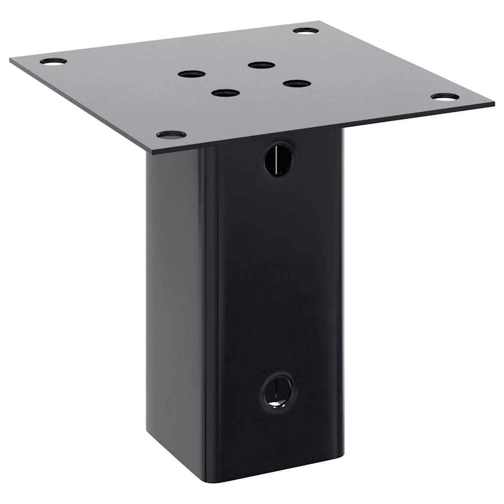 Post Bases Square 12 pcs Anthracite 61x61 mm Powder-coated Steel