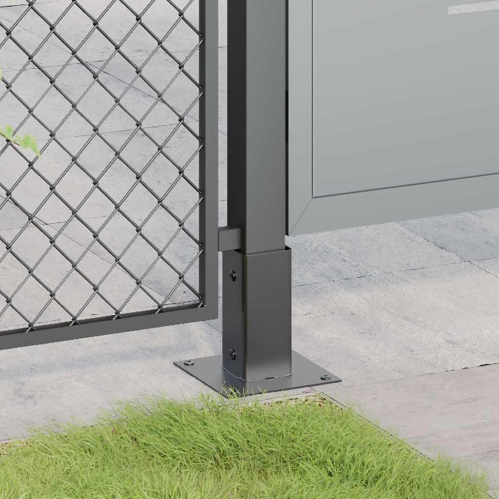 Post Bases Square 4 pcs Anthracite 71x71 mm Powder-coated Steel
