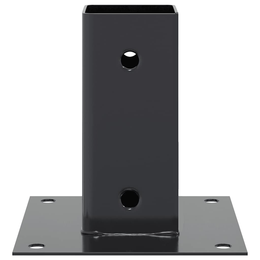 Post Bases Square 4 pcs Anthracite 71x71 mm Powder-coated Steel