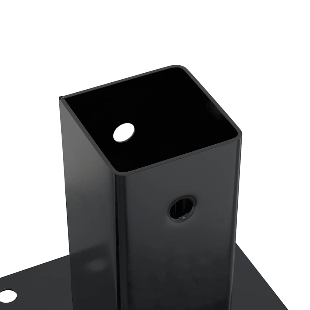 Post Bases Square 4 pcs Anthracite 71x71 mm Powder-coated Steel