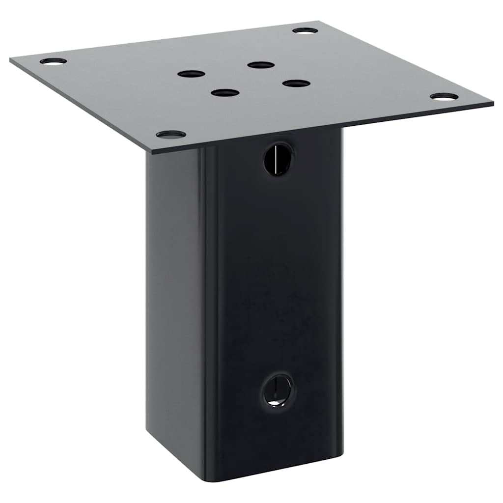 Post Bases Square 12 pcs Anthracite 71x71 mm Powder-coated Steel
