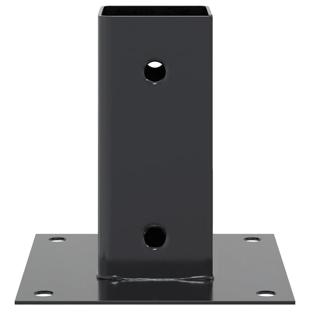 Post Bases Square 12 pcs Anthracite 71x71 mm Powder-coated Steel